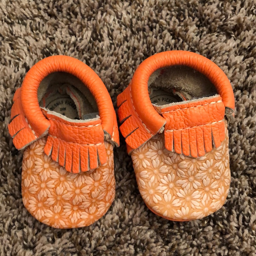 Orange FP moccasins